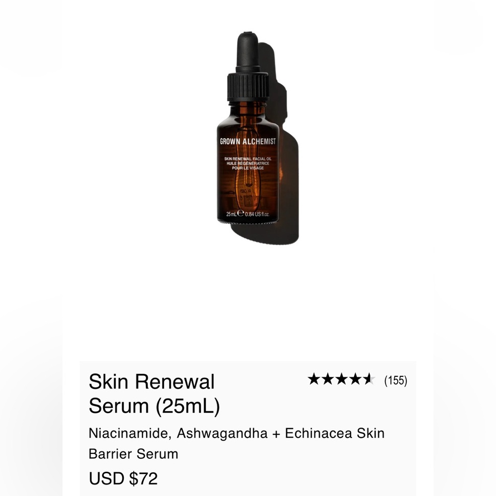 Grown Alchemist Skin Renewal Serum (25mL) Sephora Ulta High End Skincare
